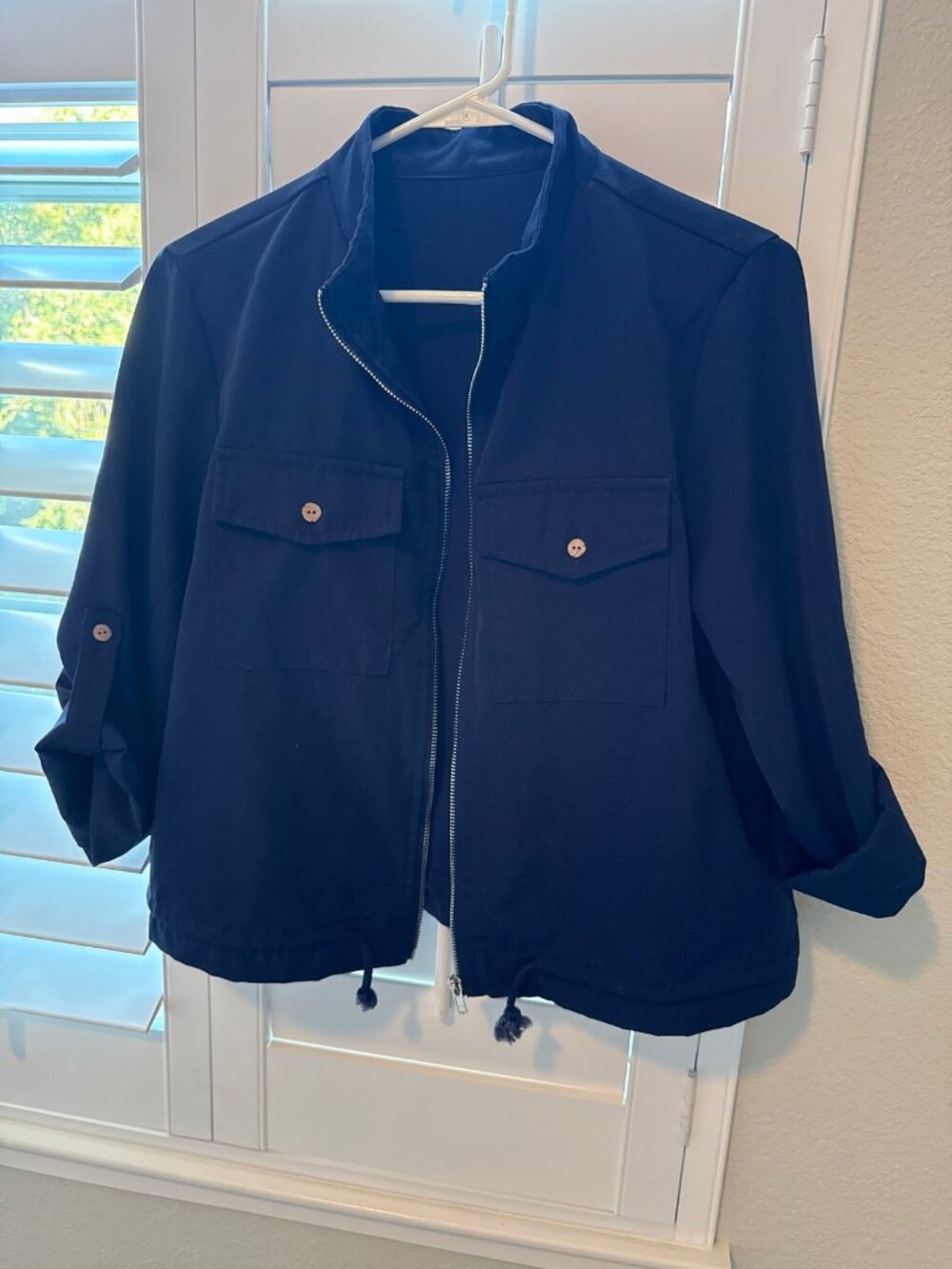 Target Navy Zip-Front Utility Jacket S